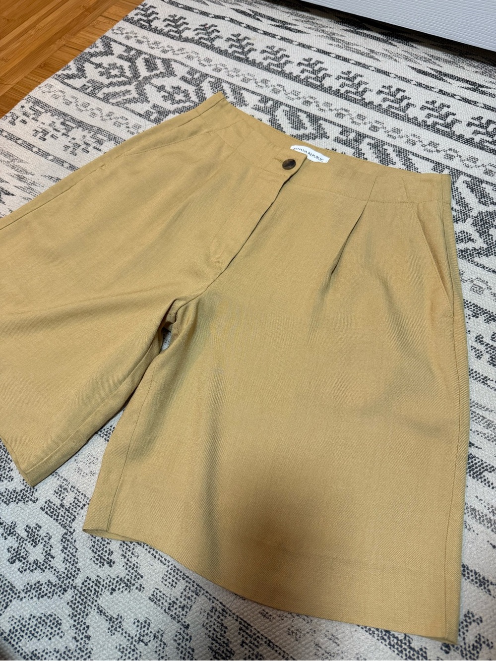 Banana Republic Mustard Yellow High-Rise Shorts